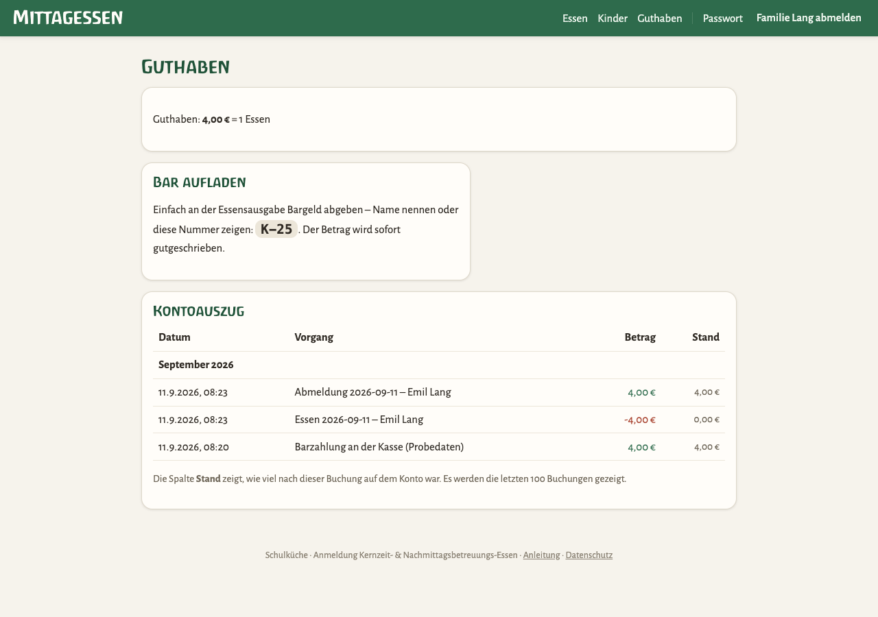 Der Kontoauszug