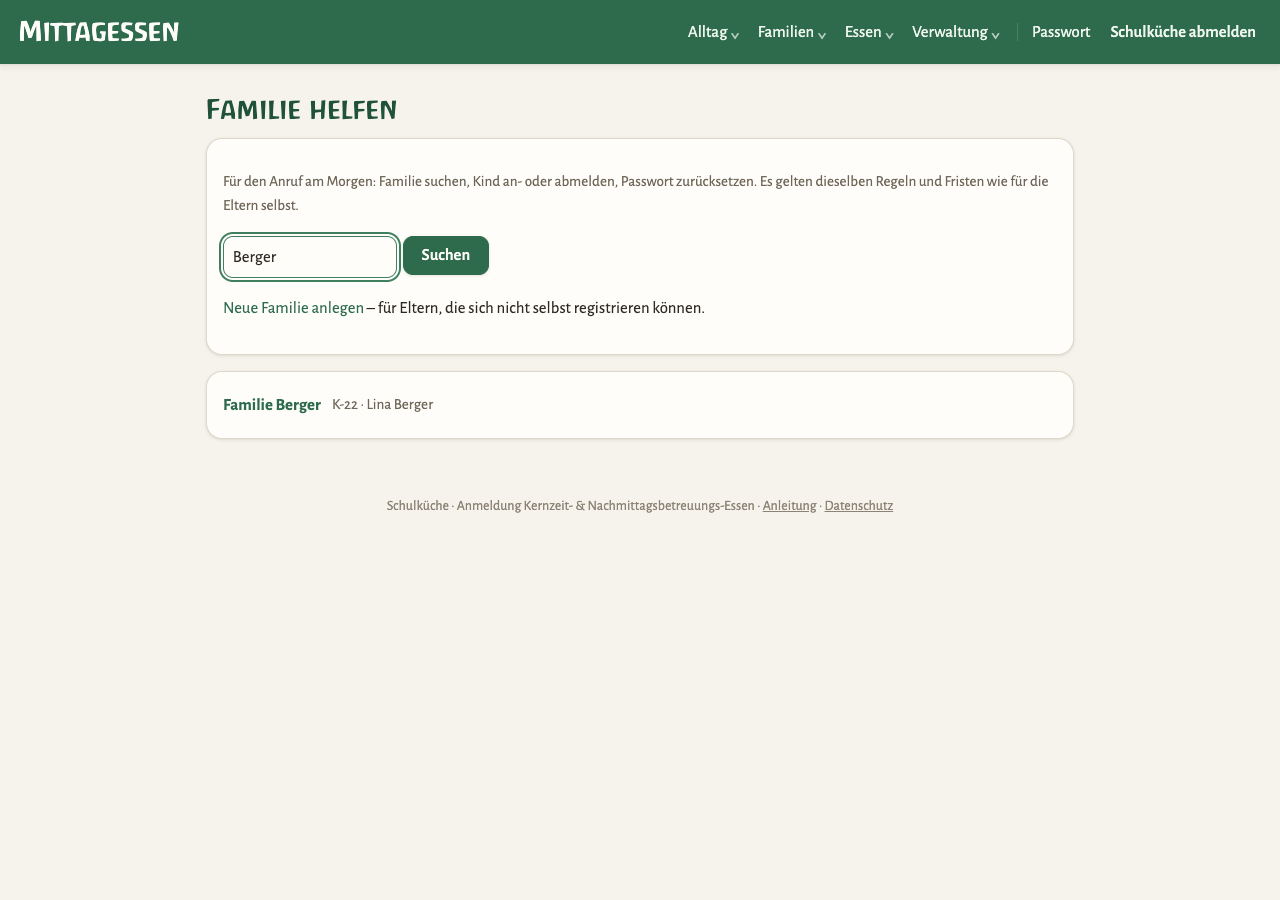 Familie suchen